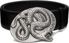 LU'U DAN Black Twisted Snake Cowboy Belt