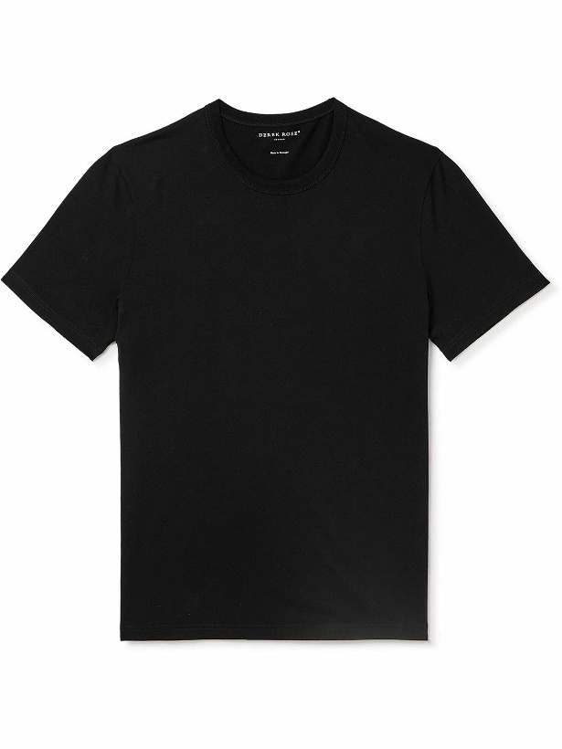 Photo: Derek Rose - Barny 2 Cotton-Jersey T-Shirt - Black
