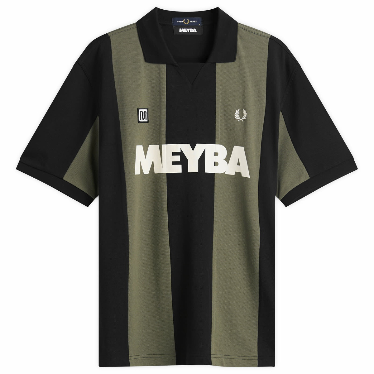 Fred Perry Men's Meyba Cut And Sew Polo Shirt in Black