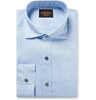 Tod's - Light-Blue Mélange Linen Shirt - Light blue