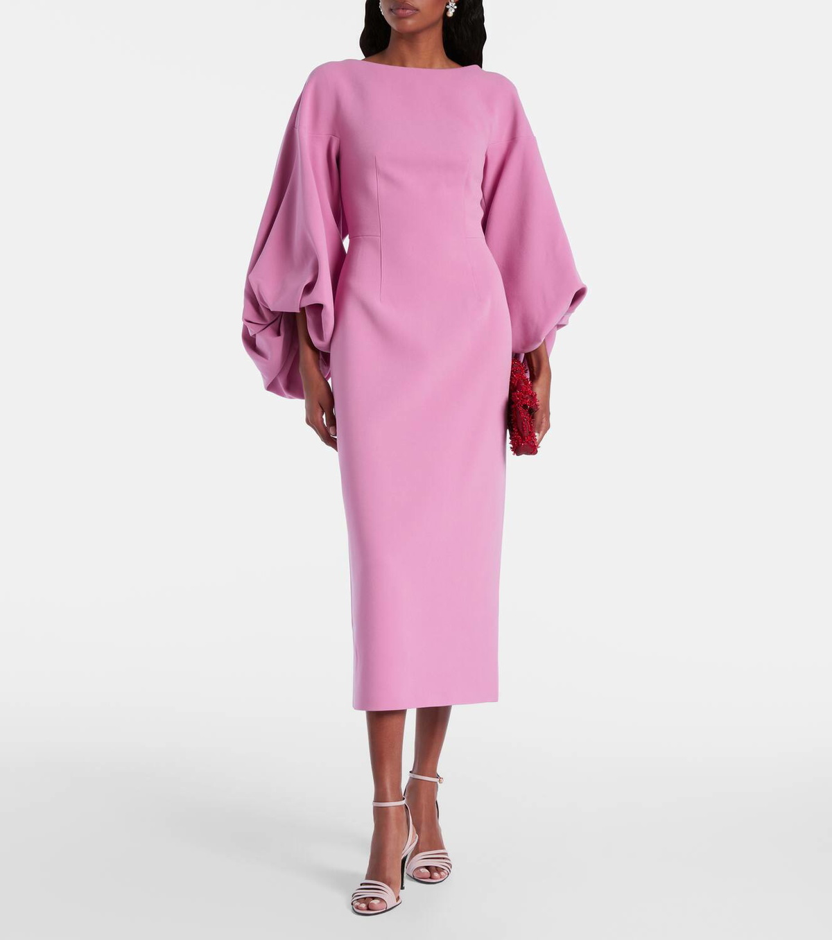 Roksanda Garance balloon-sleeve crêpe gown