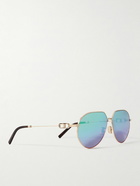 Dior Eyewear - CD Link A1U Round-Frame Gold-Tone Sunglasses