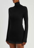 Aexae High-neck Wool top Black