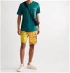 adidas Originals - Logo-Print Tie-Dyed Cotton-Jersey Shorts - Yellow