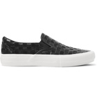 Vans - Engineered Garments OG Classic LX Checkerboard Leather and Suede Slip-On Sneakers - Black