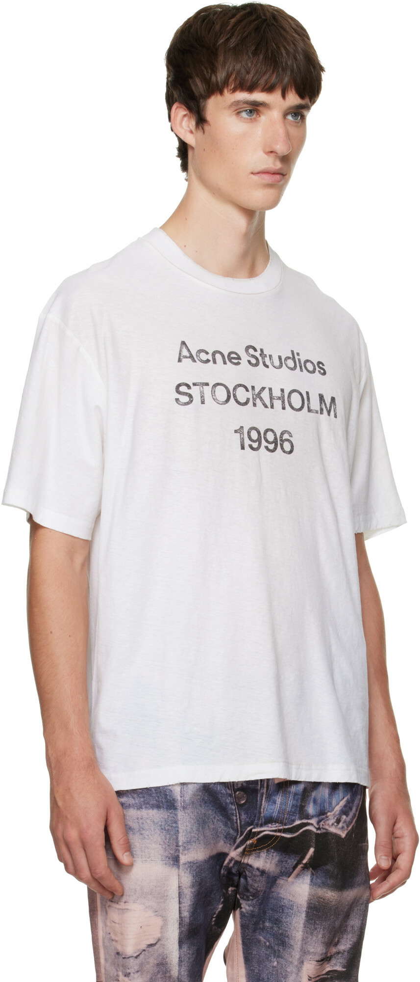Acne Studios Off-White Sprayed Logo T-shirt