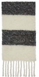 Marni Black & White Alpaca Scarf