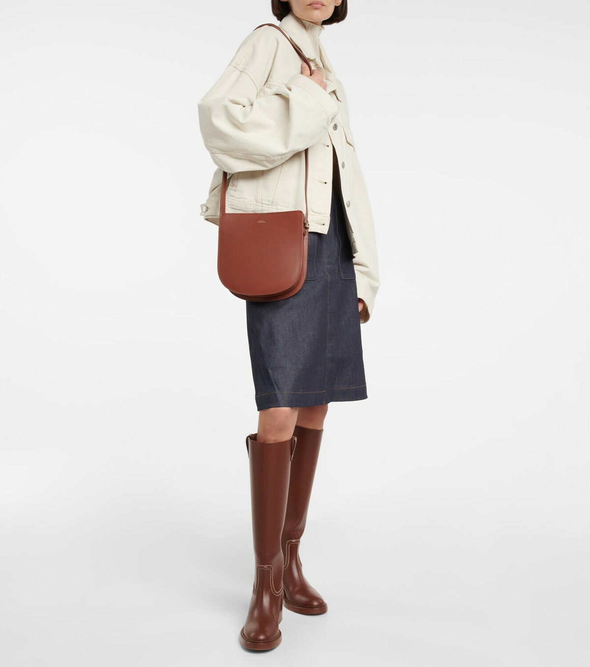 A.P.C. - Genève Medium leather crossbody bag