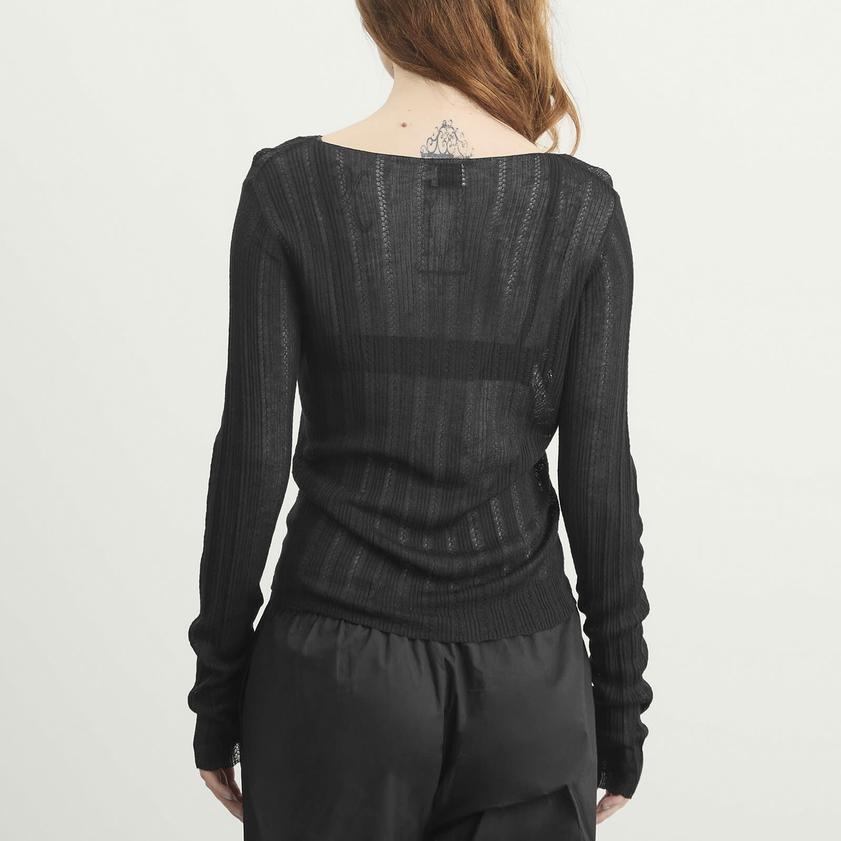 Deiji Studios Women's Open Work Longsleeve in Black