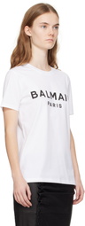 Balmain White 'Balmain Paris' T-shirt