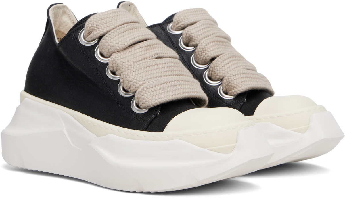 Rick Owens DRKSHDW Black Hollywood Jumbo Laces Abstract Low