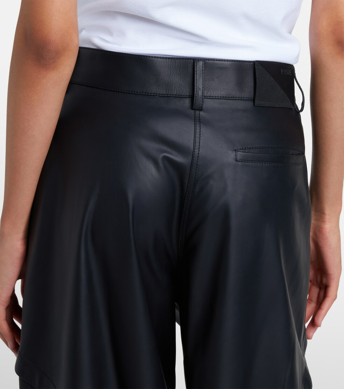 Loewe Paneled leather wide-leg pants