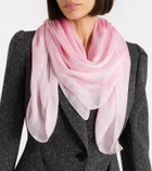 McQueen Printed silk scarf