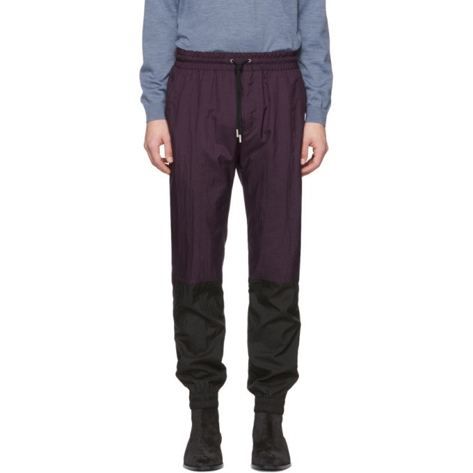 Photo: Givenchy Purple Two-Toned Vertical Lounge Pants