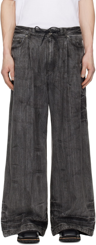 Photo: Juun.J Black Wide Jeans