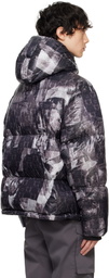KidSuper Black PUMA Edition MMQ AOP Puffer Down Jacket