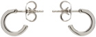 MM6 Maison Margiela Silver Minimal Logo Earrings