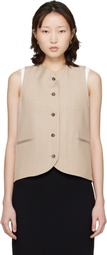 Loulou de Saison Beige Paco Tailored Waistcoat