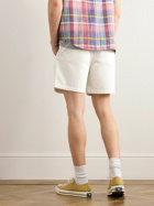 Polo Ralph Lauren - Prepster Straight-Leg Logo-Embroidered Cotton-Corduroy Drawstring Shorts - White