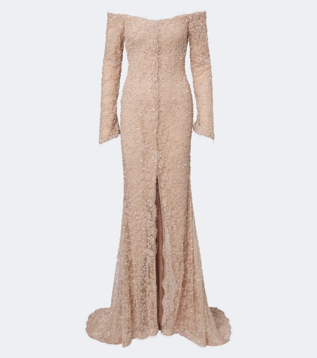 Marmar Halim Embellished off-shoulder lace gown