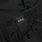 A.P.C. Men's Calecon Cabourg Trunk in Black