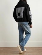 RRR123 - Heritage CVA Logo-Print Cotton-Jersey Hoodie - Black