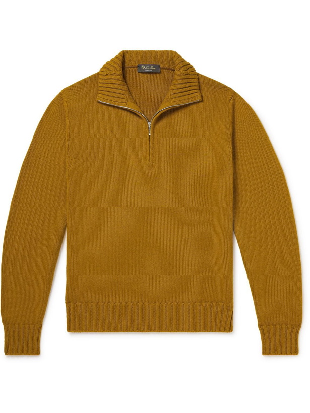 Photo: Loro Piana - Cashmere Half-Zip Sweater - Orange