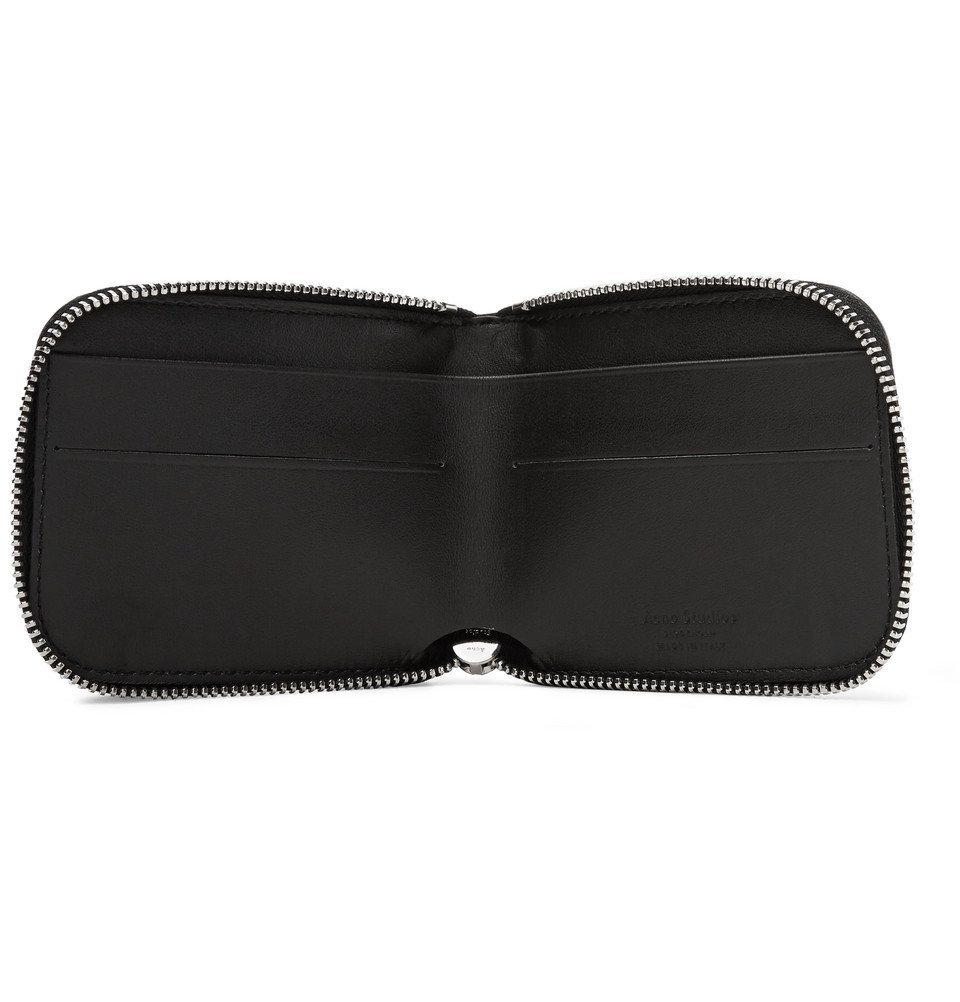 Acne Studios - Logo-Print Leather Zip-Around Wallet - Men