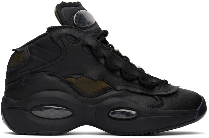 Photo: Maison Margiela Black Reebok Classics Edition Question Memory Of Sneakers