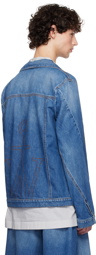 JW Anderson Blue Asymmetrical Denim Jacket