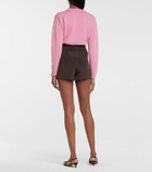 Valentino Valentino high-rise wool-blend shorts