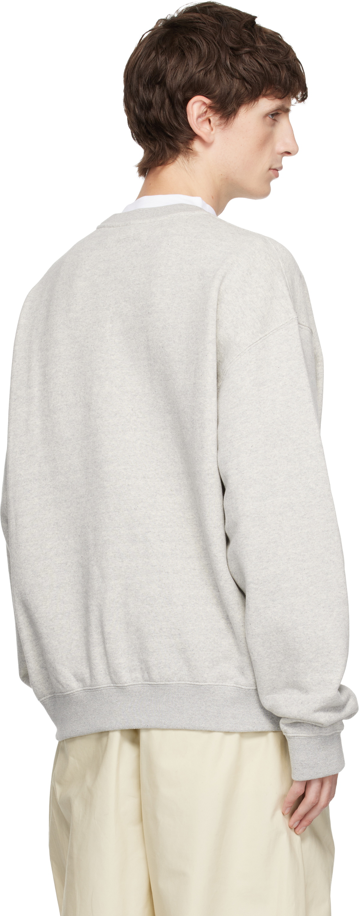 Jil Sander Gray Cotton Compact Terry Sweatshirt