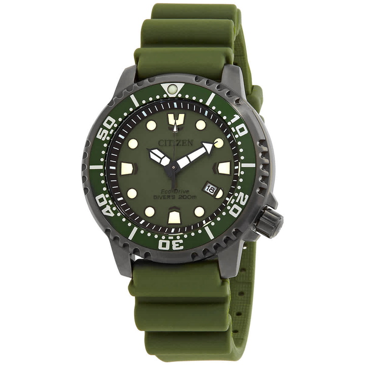 Photo: Citizen Promaster Green Dial Mens Watch BN0157-11X