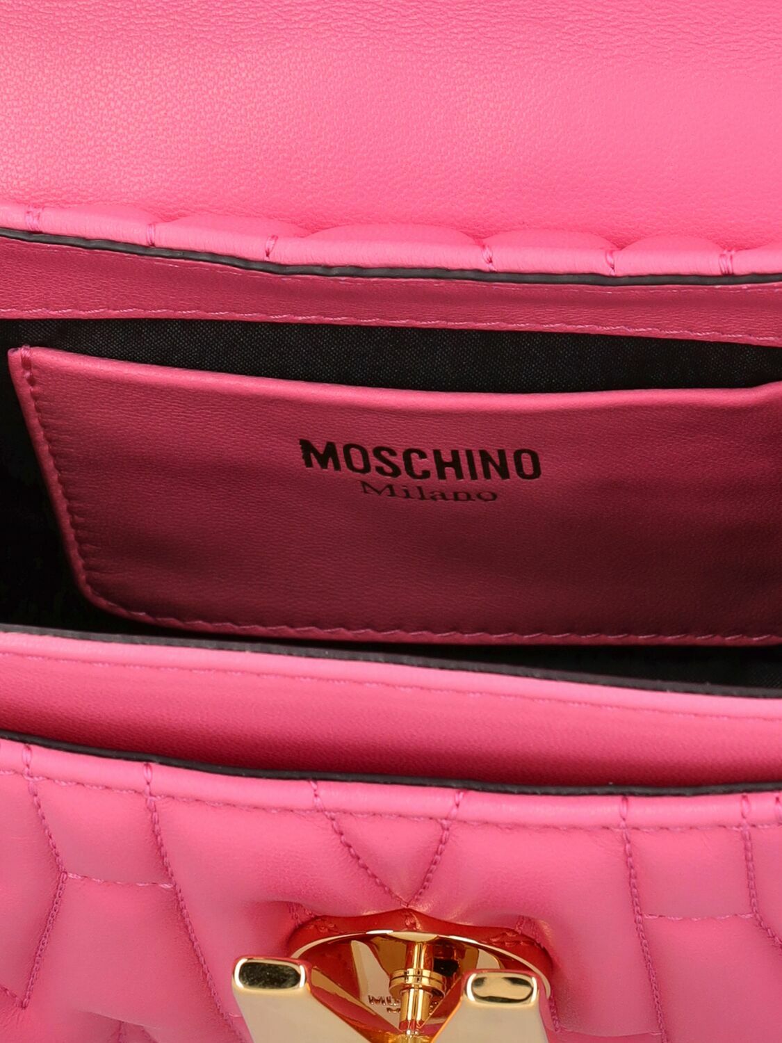 MOSCHINO - Quilted Leather Shoulder Bag Moschino