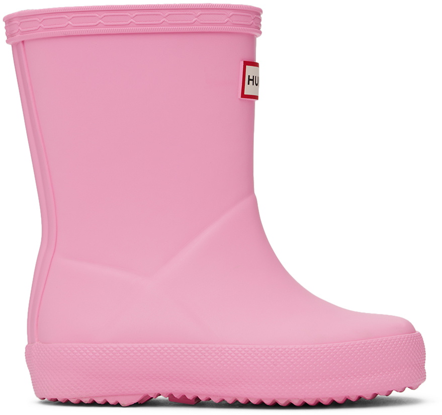 Hunter Kids Pink First Classic Little Kids Rain Boots