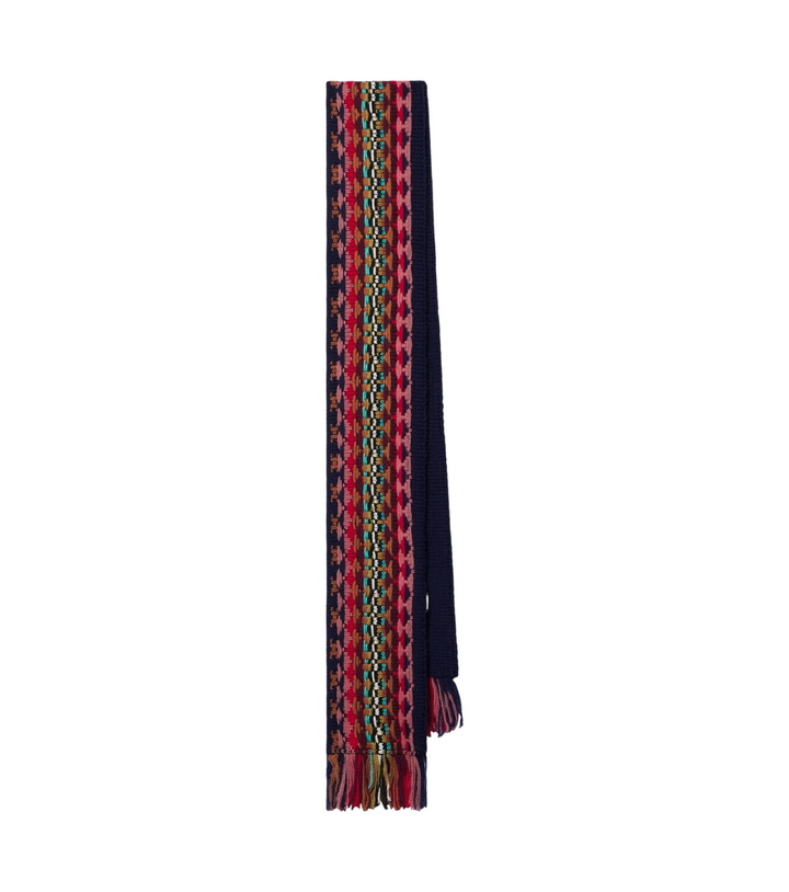 Photo: Dries Van Noten Wool jacquard scarf