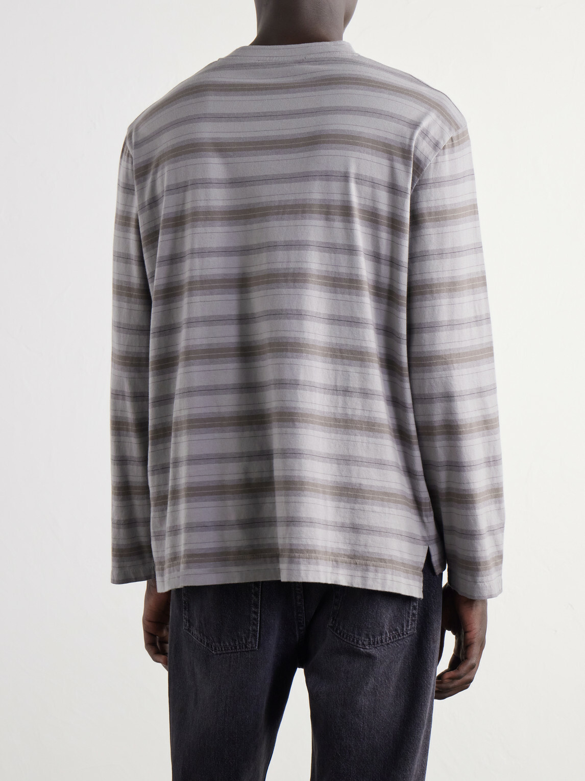 Our Legacy - Striped Cotton-Jersey T-Shirt - Gray