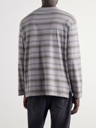 Our Legacy - Striped Cotton-Jersey T-Shirt - Gray