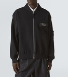 Comme des Garçons Homme Knitted jersey bomber jacket