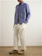 Altea - Dawson Linen Overshirt - Blue