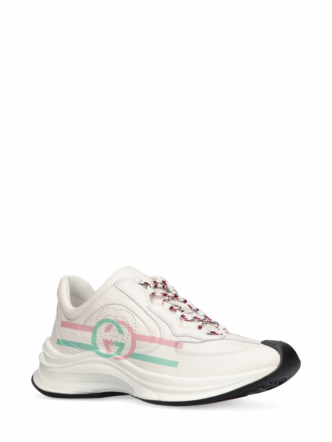 GUCCI - 50mm Gucci Run Leather Sneakers Gucci