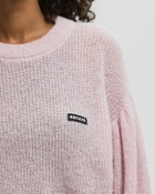 ROTATE Birger Christensen KNIT PUFF CREWNECK pink Womens Pullover