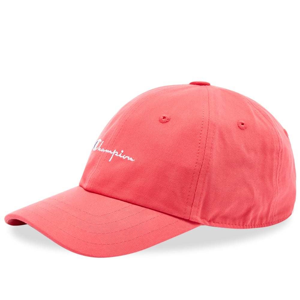 Photo: Champion Reverse Weave Script Logo Cap Fluo Pink