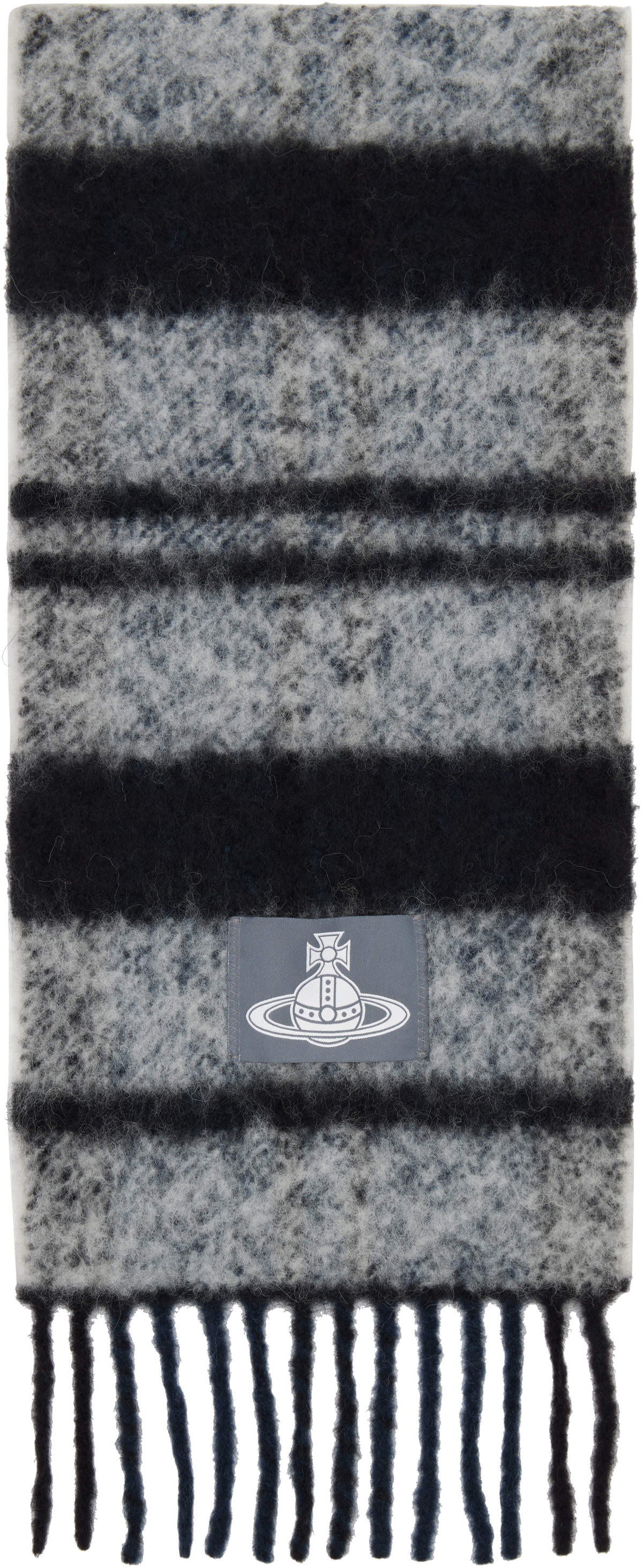 Vivienne Westwood Gray Chunky Stripe Scarf
