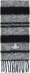 Vivienne Westwood Gray Chunky Stripe Scarf