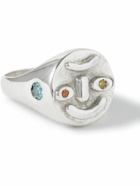 Alec Doherty - Ups & Downs Sterling Silver, Sapphire and Zircon Ring - Silver