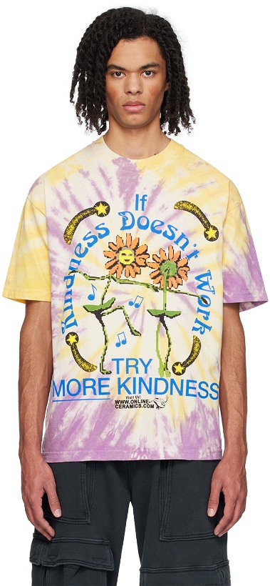 Photo: Online Ceramics Purple & Yellow 'Try More Kindness' T-Shirt