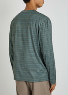 Hiking Patrol Striped Stretch-jersey T-shirt Navy