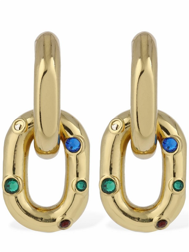 Photo: RABANNE Xl Double Link Earrings with Crystal