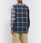 Loewe - Eye/LOEWE/Nature Button-Down Collar Patchwork Checked Cotton-Flannel Overshirt - Multi